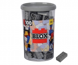 Blox - 100 8er Bausteine grau - kompatibel mit bekannten Spielsteinen