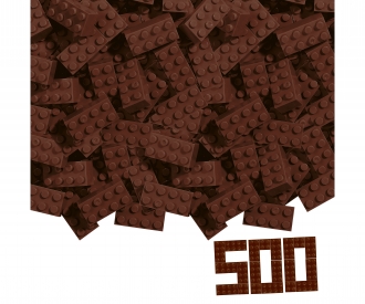 Blox 500 brown 8 pin Bricks loose