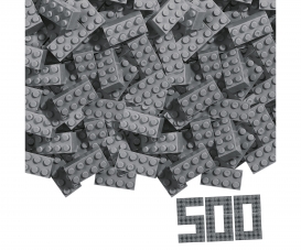 Blox - 500 8er Bausteine grau  - kompatibel mit bekannten Spielsteinen