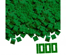 Blox - 1000 4er Bausteine grün  - kompatibel mit bekannten Spielsteinen