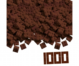 Blox - 1000 4er Bausteine braun  - kompatibel mit bekannten Spielsteinen