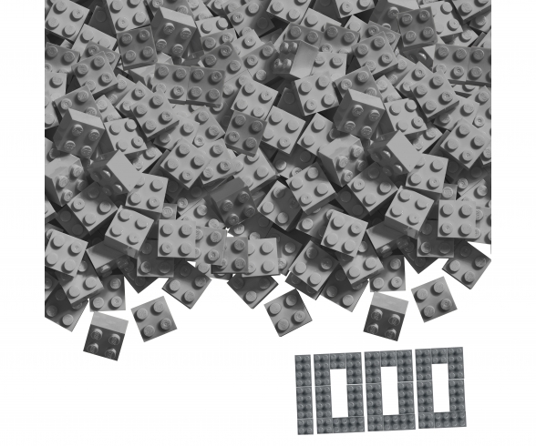Blox 1000 grey 4 pin Bricks loose Blox 1000 grey 4 pin Bricks loose