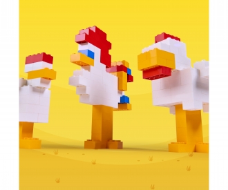 Blox - 40 8er Bausteine gelb - kompatibel mit bekannten Spielsteinen