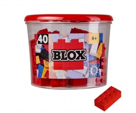 Blox - 40 8er Bausteine rot - kompatibel mit bekannten Spielsteinen