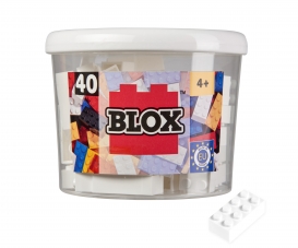 Blox - 40 8er Bausteine weiß - kompatibel mit bekannten Spielsteinen