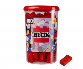 Blox - 100 8er Bausteine rot - kompatibel mit bekannten Spielsteinen