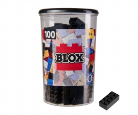 Blox - 100 8er Bausteine schwarz - kompatibel mit bekannten Spielsteinen