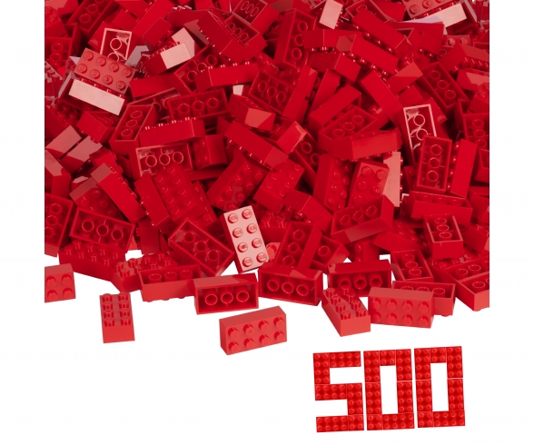 Blox 500 red 8 pin Bricks loose Blox 500 red 8 pin Bricks loose