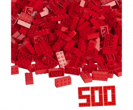 Blox - 500 8er Bausteine rot - kompatibel mit bekannten Spielsteinen