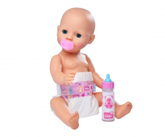 Simba New Born Baby Erstes Pflege Set Puppen Zubehör Schnuller Windel Flasche 