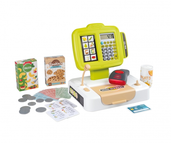 Smoby Elektronische Kasse Deluxe mit Touch-Bildschirm Spielzeugkasse Kinder NEU 