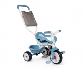 Blau Smoby Dreirad Baby Driver Komfort II mit Lenkstange und Sonnendach 