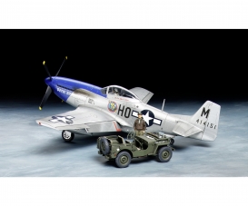 1:48 US P-51D Mustang & 4x4 Lt.Fahzg.