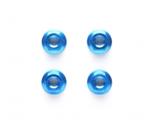 TRF 4mm/M4 Al.Serrated Nut Blue anod.(4)