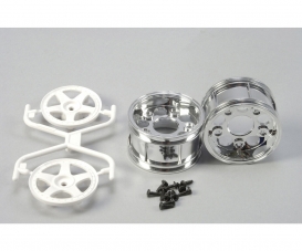 2pc.Wheels 5-Spoke Chrome/white (2) 30mm 2pc.Wheels 5-Spoke Chrome/white (2) 30mm